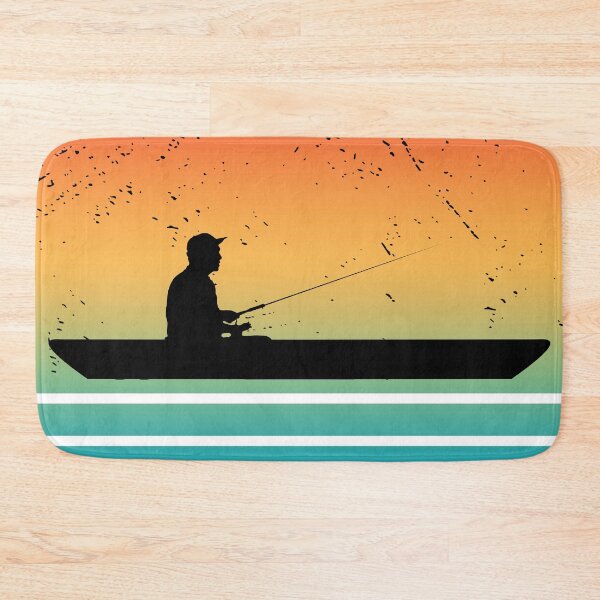 Item preview, vintage fishing on boat, Vintage fishing guy sunset , outdoor sport , fishing sunset designed and sold by kmario.