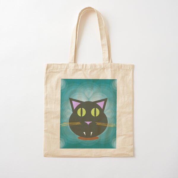 Black Cat Cotton Tote Bag