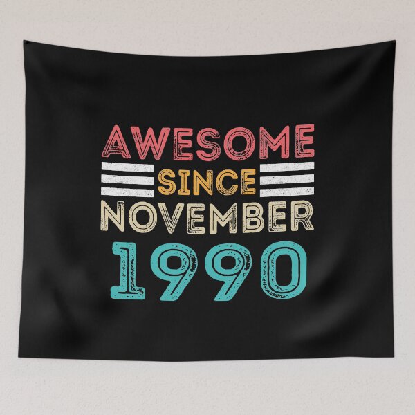 Item preview, Retro Vintage 30th Birthday - Awesome Since November 1990 designed and sold by meedTee.