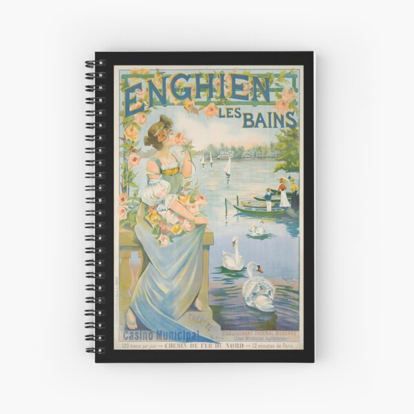 Item preview, Enghien les Bains retro poster designed and sold by CorasPosters.