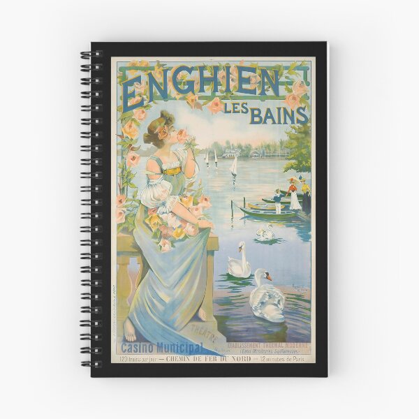 Item preview, Enghien les Bains retro poster designed and sold by CorasPosters.