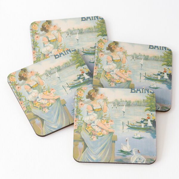 Item preview, Enghien les Bains retro poster designed and sold by CorasPosters.