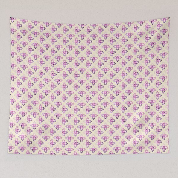 Item preview, Springfloral pattern in light cream and pinks/purples designed and sold by Pattern-ify.