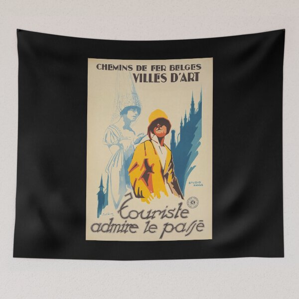 Item preview, Chemins des Fers Belges retro poster designed and sold by CorasPosters.