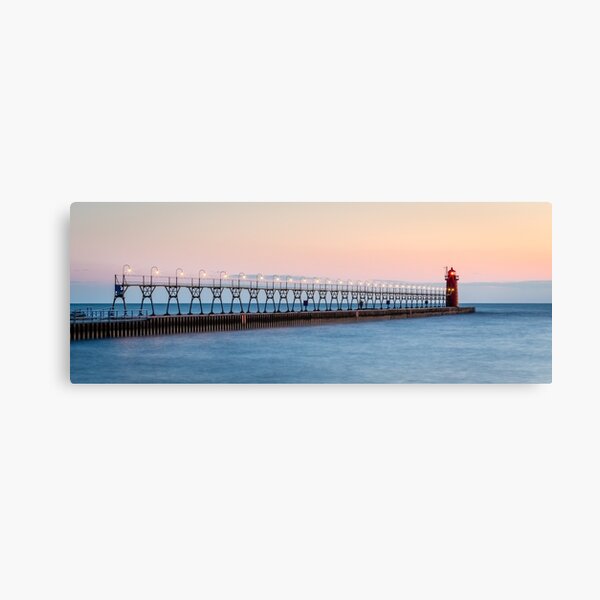 The Lights Turn On in South Haven Canvas Print