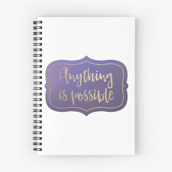 Item preview, Anything is Possible decal in gold lettering on a purple background designed and sold by IndependentLife.