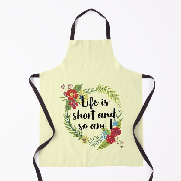 Item preview, Life Is Short And So Am I Quote Floral Drawn designed and sold by thefrshmachine.