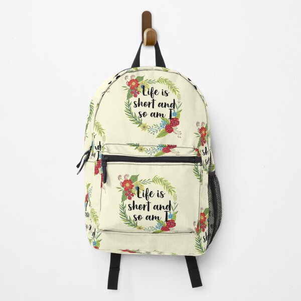 Item preview, Life Is Short And So Am I Quote Floral Drawn designed and sold by thefrshmachine.