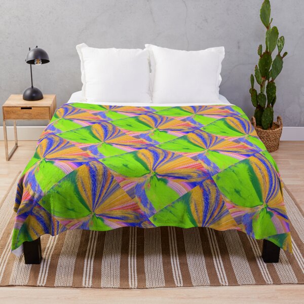 Item preview, Green Floral Abstract Colorful Geometric Line Pattern / Liquid Psychedelic Art designed and sold by GuitarZan's.