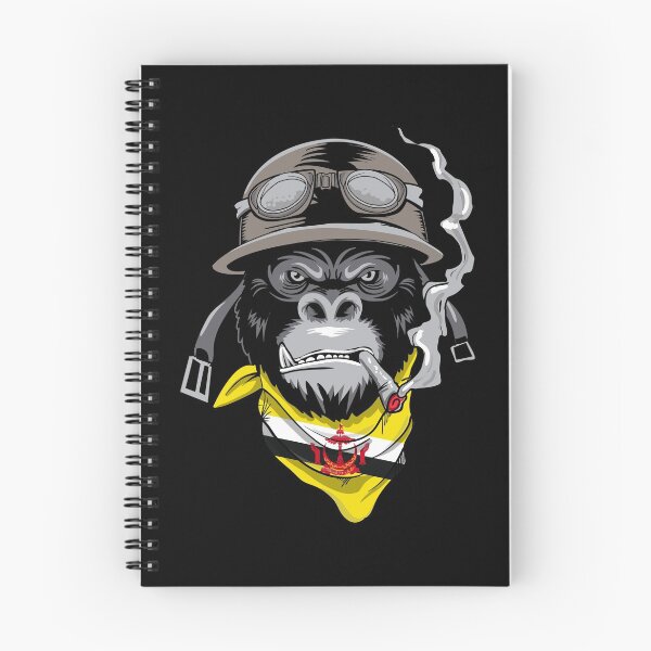 Item preview, Patriotic Bruneian Motorist Biker Gorilla Flag Of Brunei Roots Heritage Nationalism Patriotism designed and sold by VollLaser.