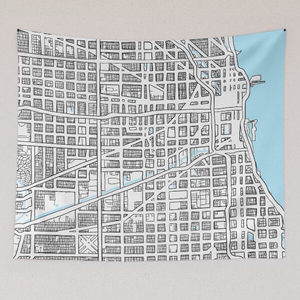 Item preview, Chicago Map designed and sold by Maggie Reynolds.
