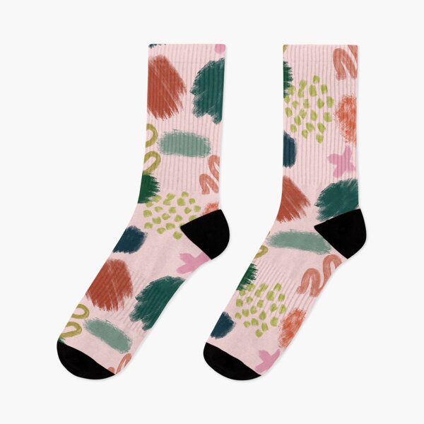 Item preview, Twee Brush Strokes + Squiggles on Pink designed and sold by Sarah Downen.