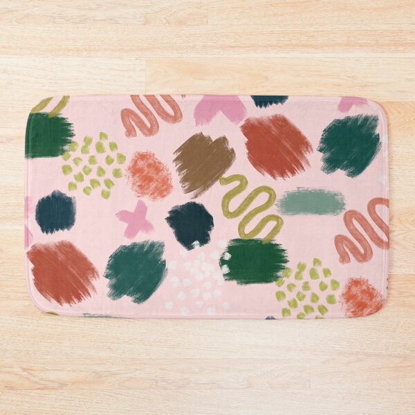 Item preview, Twee Brush Strokes + Squiggles on Pink designed and sold by Sarah Downen.