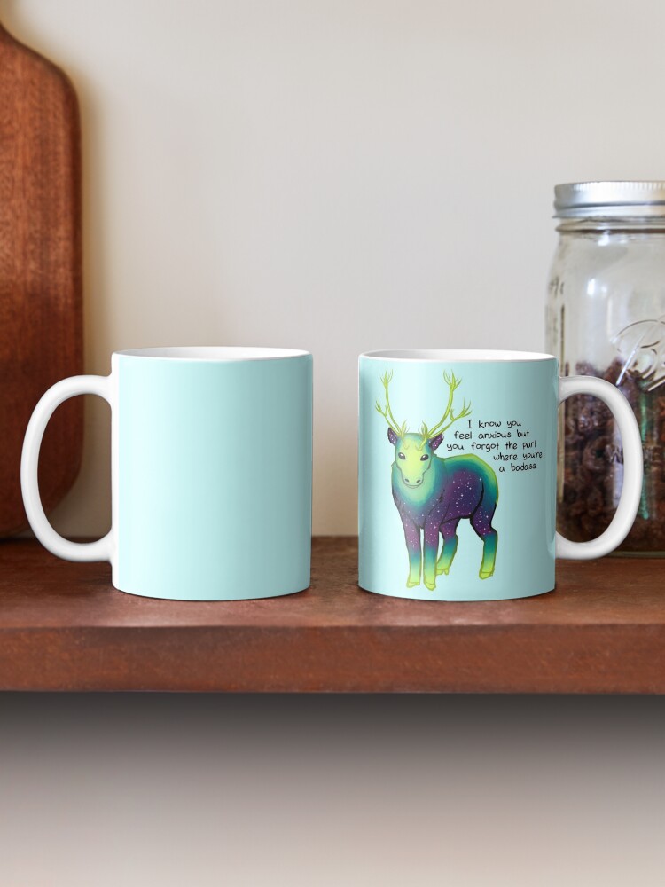 Alternate view of "The Part Where You're a Badass" Galaxy Caribou Mug