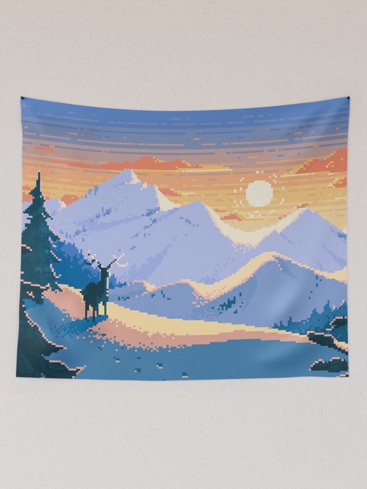 Snowy discount mountain tapestry