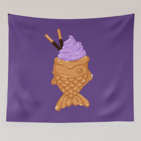 Item preview, Taro Icecream Taiyaki designed and sold by Emrysartistry.