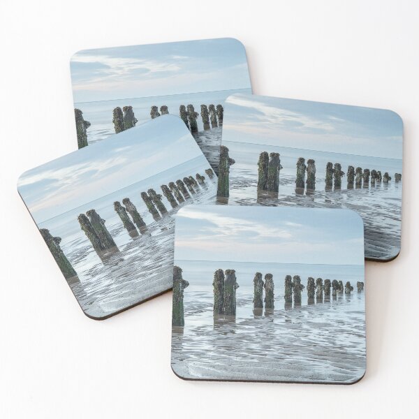 Item preview, Sandsend Groynes with pastel sky designed and sold by Phillip Dove Photography.