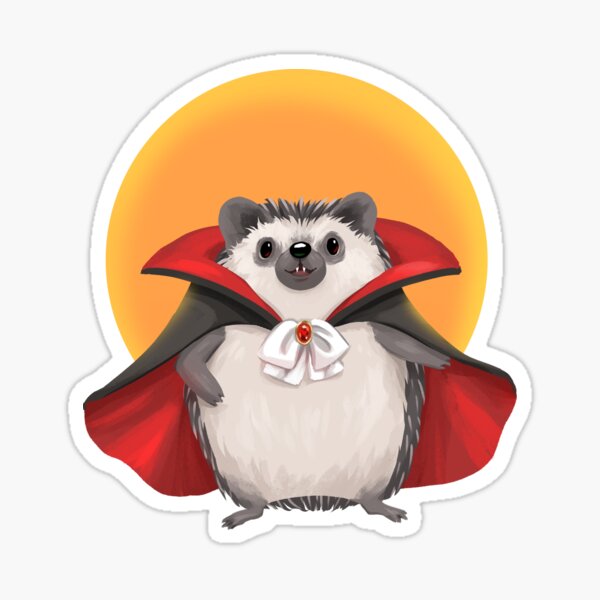Artikel-Vorschau von Glücklicher Hoggoween Halloween Igel Vampir, designt und verkauft von Pameloo.