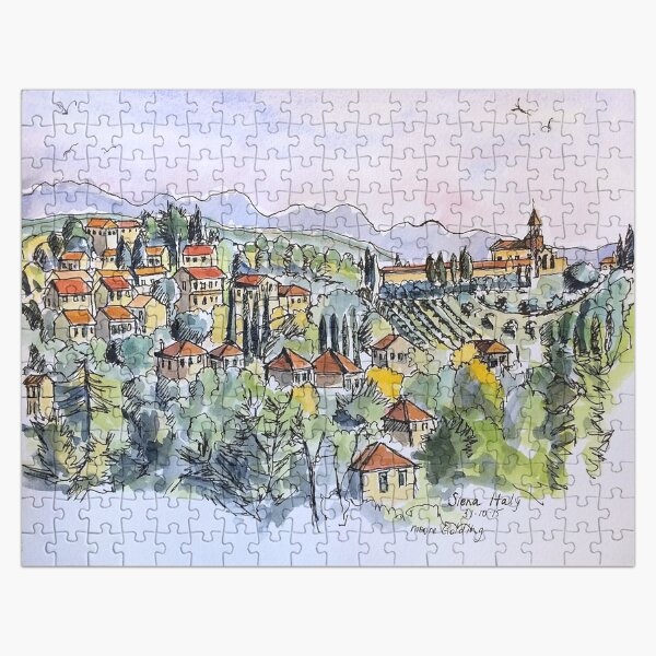 Siena, Italy atop the wall. Jigsaw Puzzle