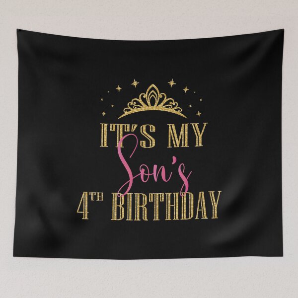 Item preview, It's My Son's 4th Birthday Boys Party Family Matching graphic designed and sold by Grabitees.