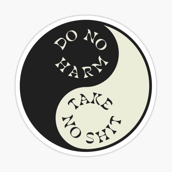 Yin Yang vintage Sticker