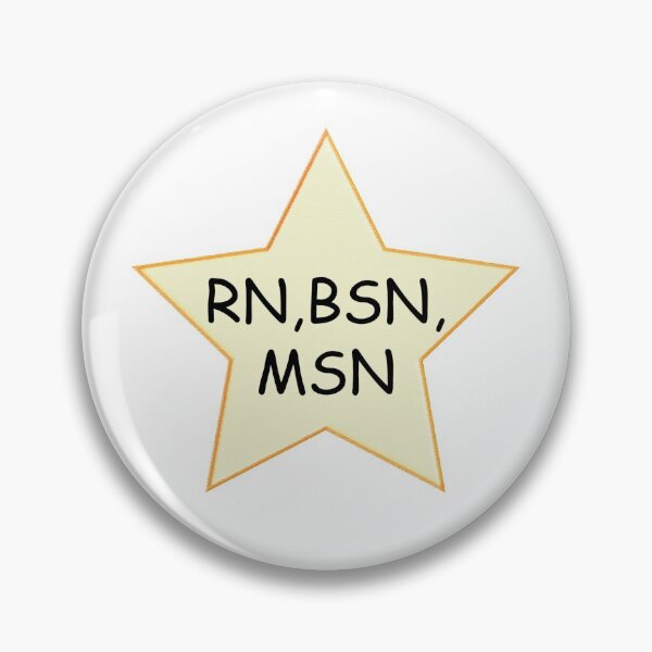 Artikelvorschau, Registered Nurse, BSN, MSN mit gelbem Stern entworfen und verkauft von ArtsyRabbit.