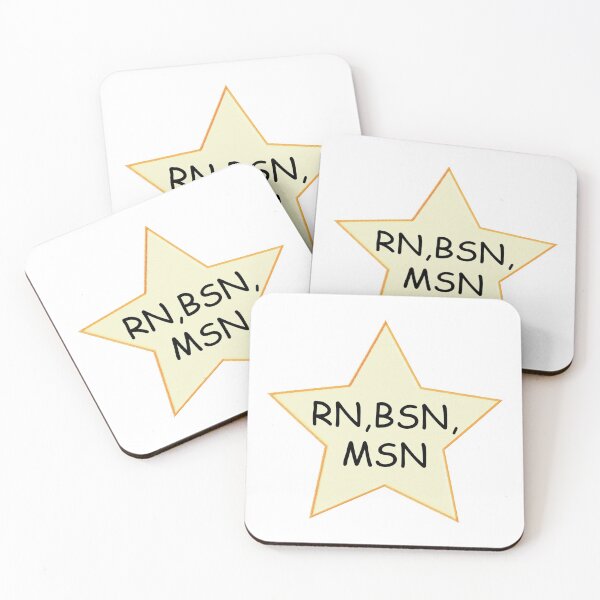 Item preview, Registered Nurse, BSN, MSN with Yellow Star designed and sold by ArtsyRabbit.