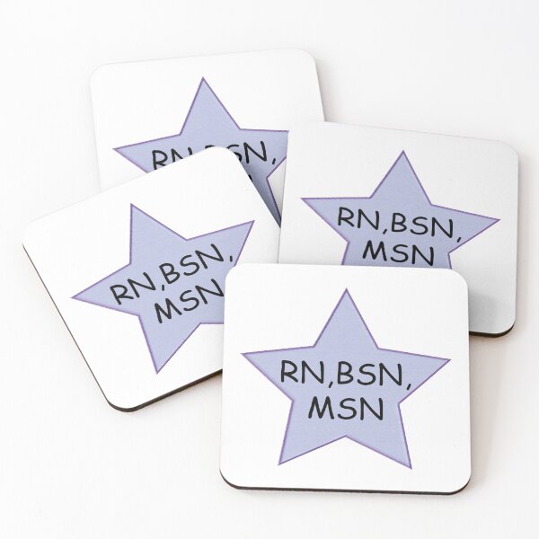 Item preview, Registered Nurse, BSN, MSN with Purple Star designed and sold by ArtsyRabbit.
