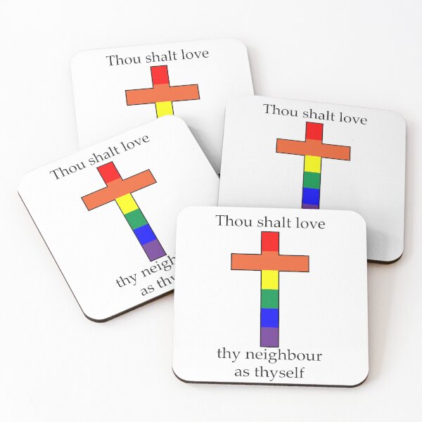Item preview, LGBTQ+ Catholic Pride Rainbow Cross  designed and sold by LeatherBound.
