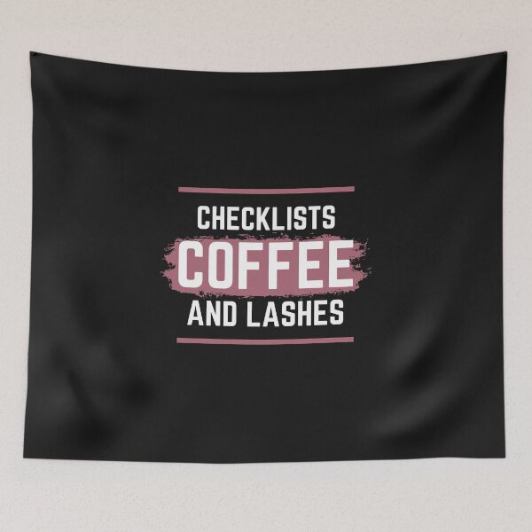 Item preview, Checklists Coffee and Lashes designed and sold by TheAAShop.
