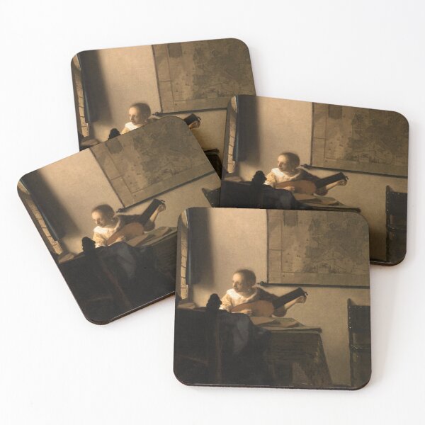 Item preview, Johannes Vermeer "Woman with a Lute" designed and sold by Alexandra Dahl.