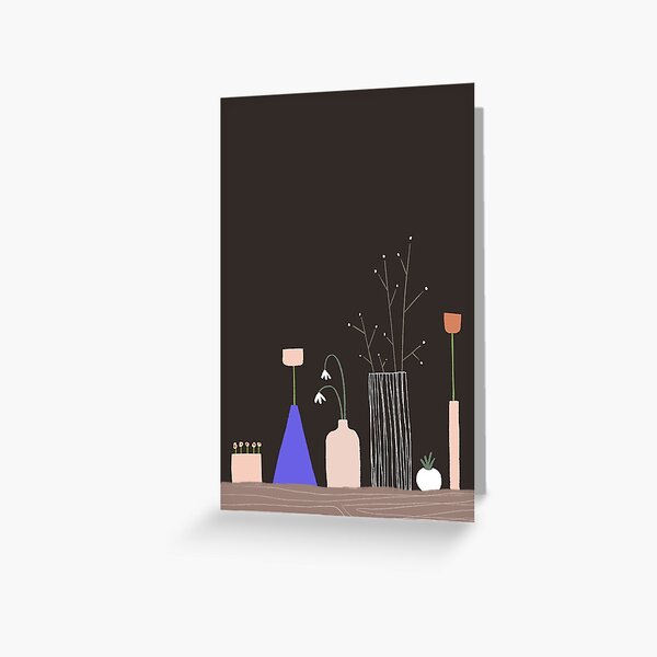 Night Flowers Greeting Card