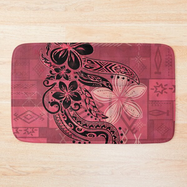Item preview, Red Samoan Malu Mana Tribal Collage designed and sold by sunnthreads.