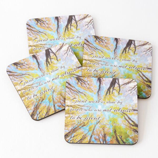 Item preview, Not Afraid Reaching the Sky Watercolor Inspirational Quote Art   designed and sold by iASunshine.