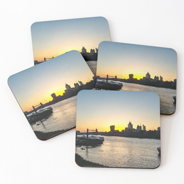 Item preview, london city view skyline sunset thames river Rotherhithe designed and sold by am-mantilla2156.