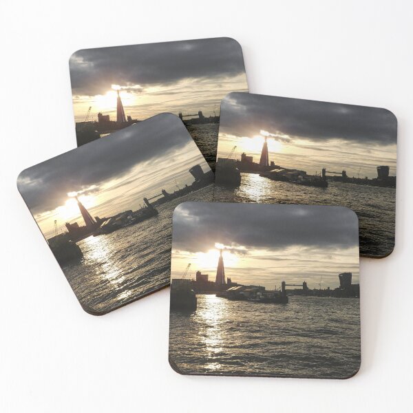 Item preview, london city view skyline sunset thames river Rotherhithe designed and sold by am-mantilla2156.