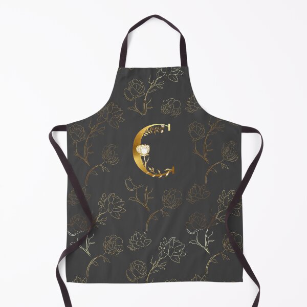Item preview, Gold floral C Initial designed and sold by Parydish.