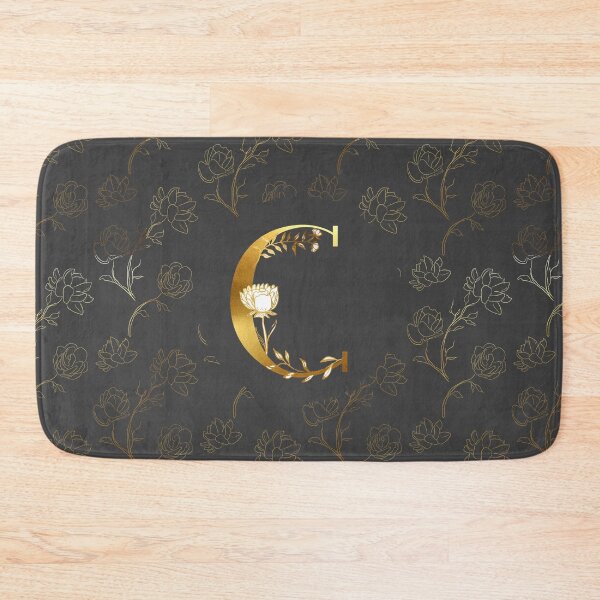 Item preview, Gold floral C Initial designed and sold by Parydish.