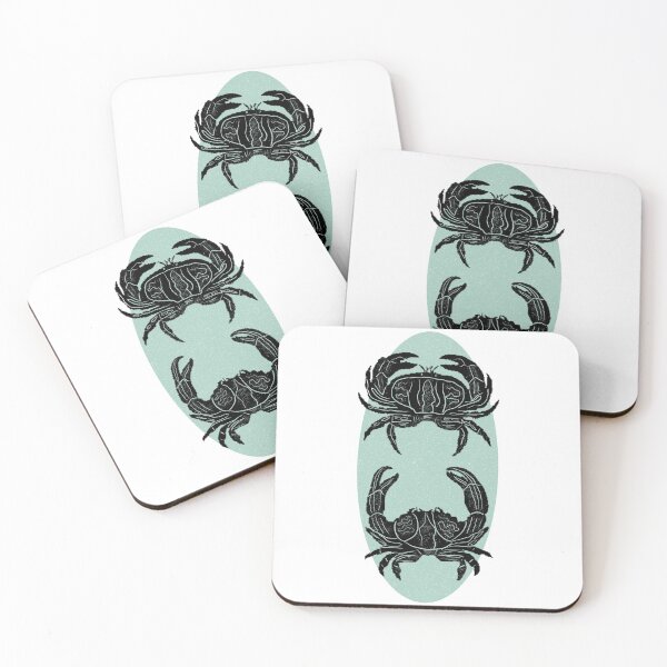 Item preview, Coastal Crab Surf Linocut designed and sold by BissyCollective.