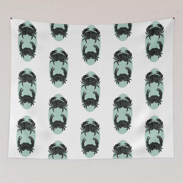 Item preview, Coastal Crab Surf Linocut designed and sold by BissyCollective.