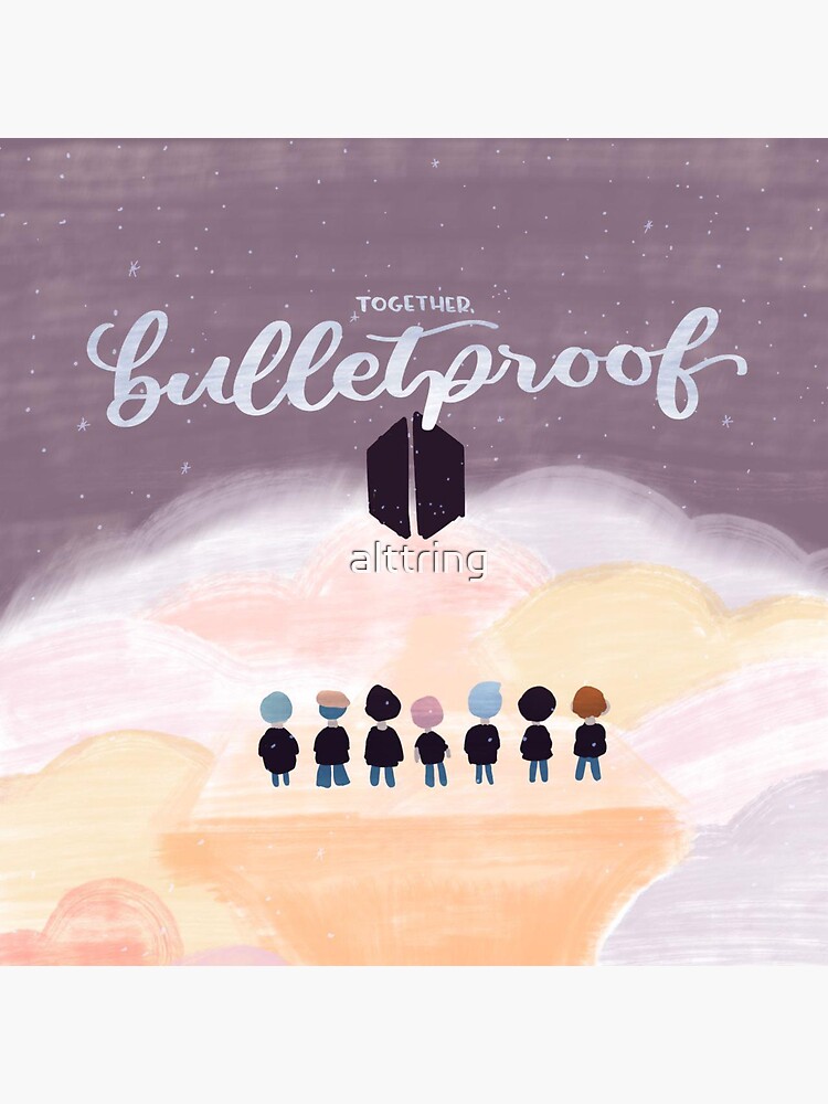 Thumbnail 3 of 3, Sticker, together, bulletproof designed and sold by alttring.