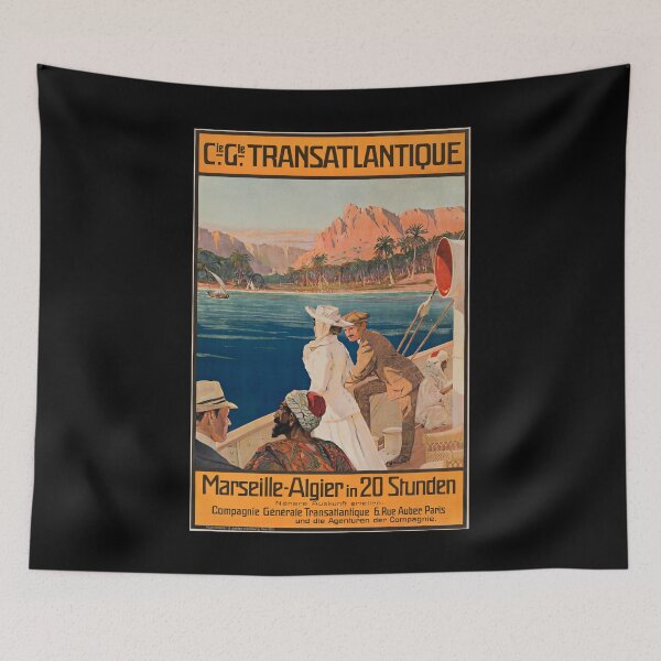 Item preview, Marseille-Algier retro poster designed and sold by CorasPosters.