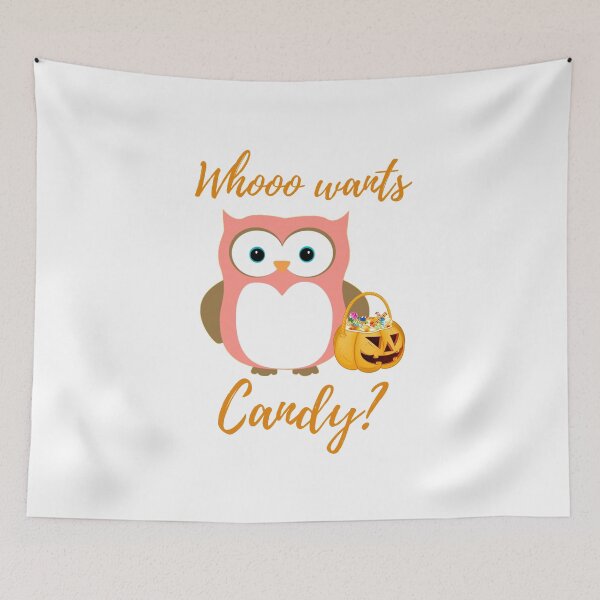 Item preview, Whooo Wants Candy? Orange Owl Trick or Treat - by Boo-da-chay designed and sold by Boo-da-chay.