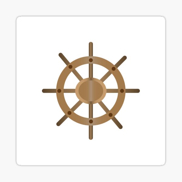 Item preview, The steering wheel of the ship is brown. designed and sold by Olga54.