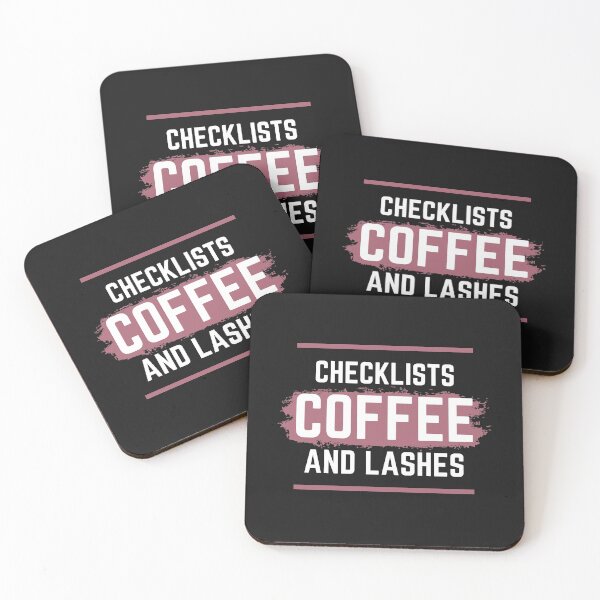 Item preview, Checklists Coffee and Lashes designed and sold by TheAAShop.