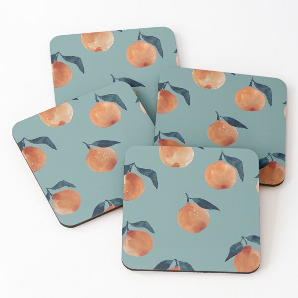 Item preview, Spring Clementines on Teal by Erin Kendal designed and sold by Erin Kendal.