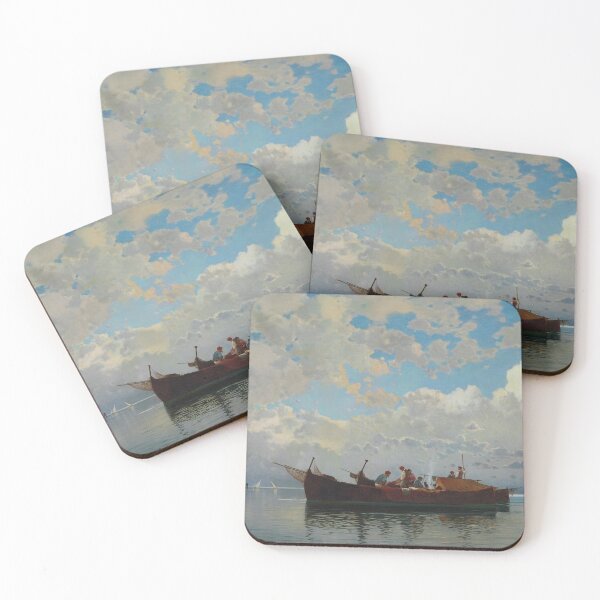 Item preview, Fishing Boats on a Venetian Lagoon - Hermann David Salomon Corrodi designed and sold by CJET.