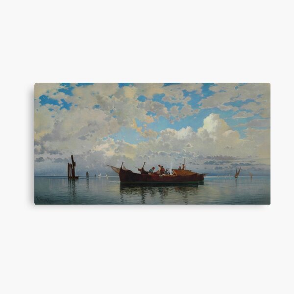 Item preview, Fishing Boats on a Venetian Lagoon - Hermann David Salomon Corrodi designed and sold by CJET.