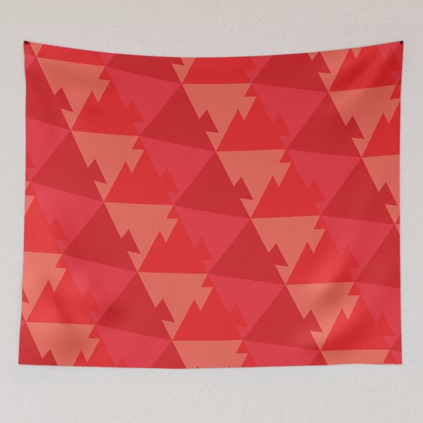 Item preview, Jigsaw Puzzle Triangles Pattern – Red designed and sold by RoguePatterns.