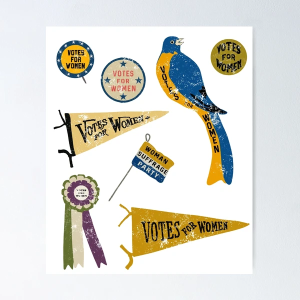 Women's Suffrage Movement Votes For Women Memorabilia Poster for Sale by  awkwarddesignco